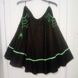 🐰Hell Bunny Ms.Muffet Spider Web Skirt/Circle Rockabilly Skirt/Gothabilly☠️